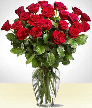 Flores a Guatemala Majestic Rojo de 24 Rosas