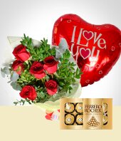 Ms Regalos - Sorpresa de Amor: Bouquet, Chocolates y Globo