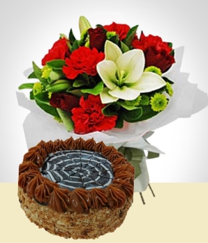 Flores a Guatemala Combo Navideo - Flores y Pastel