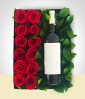 Festividades Prximas - Caja Romntica de Rosas y Vino